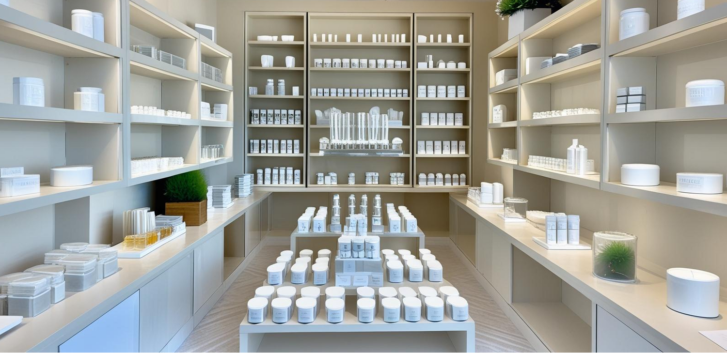 La Plage Spa online and in spa shopping for hair care, skin care, make up, soaps, candles, perfume, lotions, body scrubs, slippers, and spa robes.